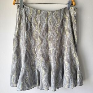 Sigrid Olson Light Gray Lightweight Silk Women's Skirt